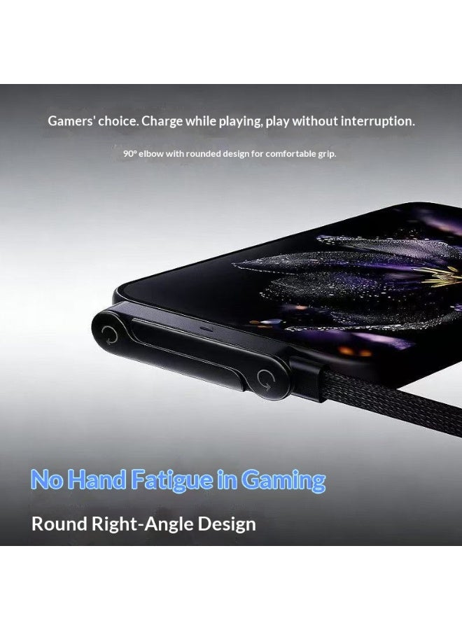 BASEMO 240W Super Fast Charging Cable with Built-in Phone Stand, compatible with USB-C port-equipped iPhones, Android phones, tablets and laptops for fast charging, eliminating the need to prepare separate cables for each device, and even enabling you to watch shows while charging your phone, Type-C to Type-C 1.5m Black. - Image 4