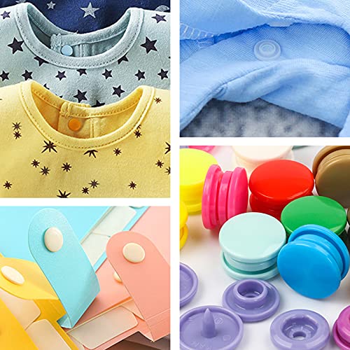 TmppDeco Plastic Snaps with Snap Pliers, 460 Sets 24-Colors Snap Buttons for Sewing, Snap Fasteners Kit for Sewing, Clothing, Crafting - Image 5