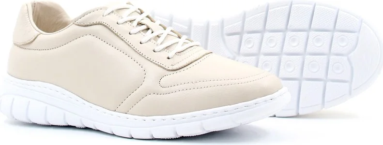 Fast Step Women's Leather Daily Sneaker Comfortable Lace-up Casual Summer Lightweight Shoes 950ZAS-8023