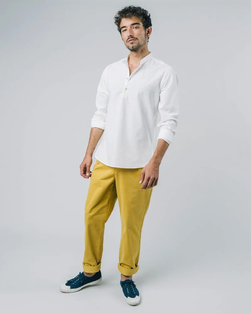 برافا فابريكس قميص كامبس باي أبيض قطن عضوي 100%