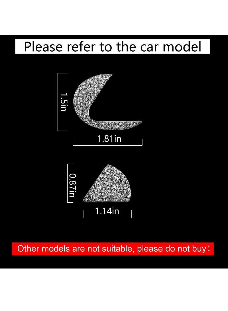 Y&D Bling Steering Wheel Logo Caps Compatible with for Lexus DIY Diamond Crystal Emblem Accessories Interior Decorations Women Lexus Before 2014（Small） - Image 3