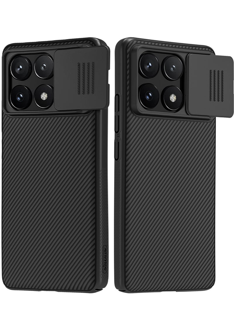 نيلكين جراب هاتف Xiaomi Poco X6 Pro مقاوم للصدمات، غطاء منزلق لحماية عدسة الكاميرا، غطاء خلفي للهاتف المحمول مضاد لبصمات الأصابع - Image 1