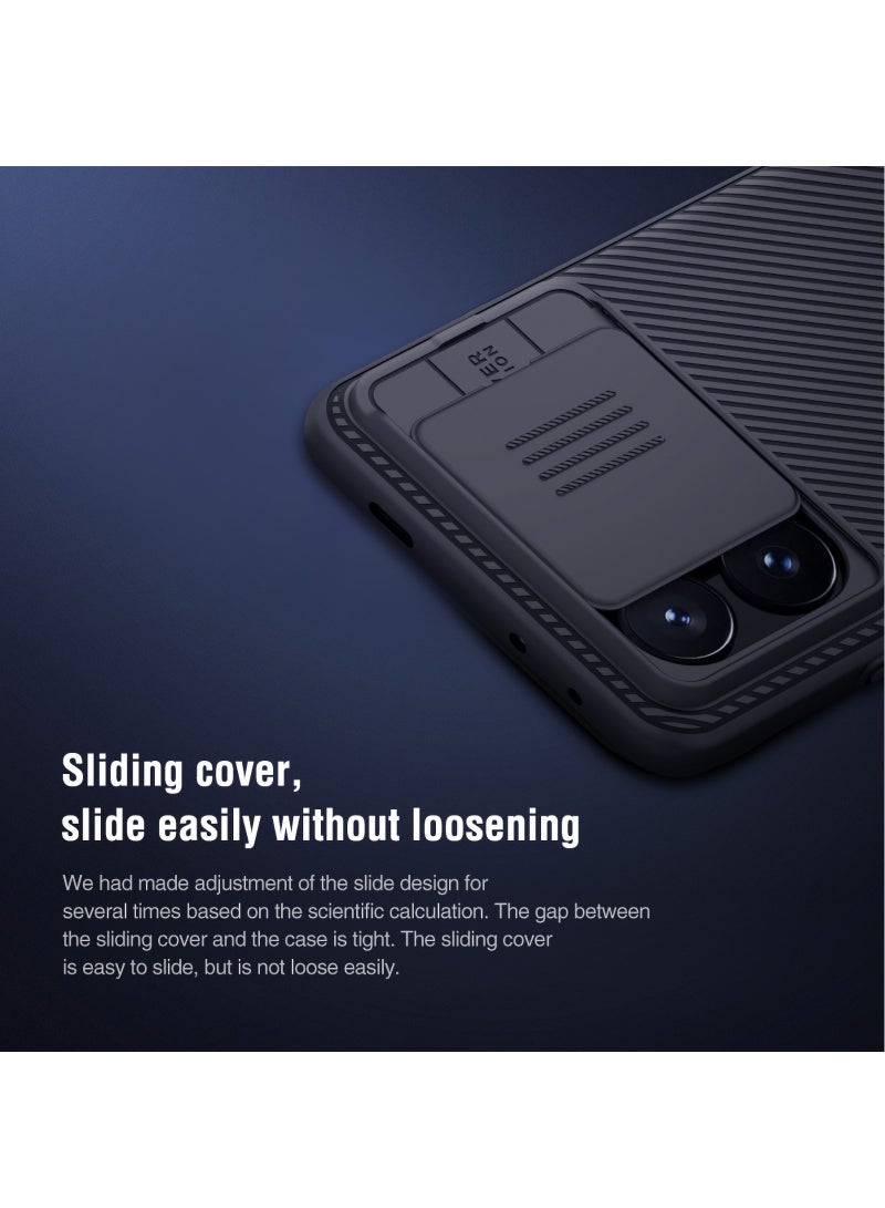 نيلكين جراب هاتف Xiaomi Poco X6 Pro مقاوم للصدمات، غطاء منزلق لحماية عدسة الكاميرا، غطاء خلفي للهاتف المحمول مضاد لبصمات الأصابع - Image 3