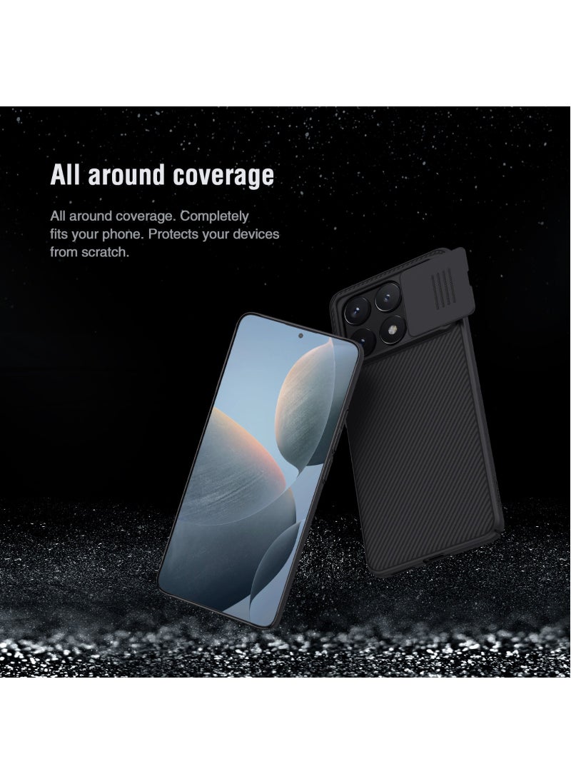 نيلكين جراب هاتف Xiaomi Poco X6 Pro مقاوم للصدمات، غطاء منزلق لحماية عدسة الكاميرا، غطاء خلفي للهاتف المحمول مضاد لبصمات الأصابع - Image 5