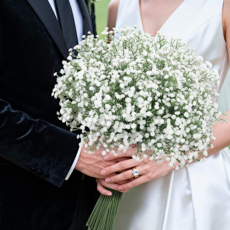 Roberly 30 Pcs Babys Breath Artificial Flowers, 22" Fake Gypsophila Flowers with Long Stems Real Touch Faux Greenery Plants DIY Flores Bouquet for Vase Wedding Floral Party Outdoor Garden Home Decor - Image 4