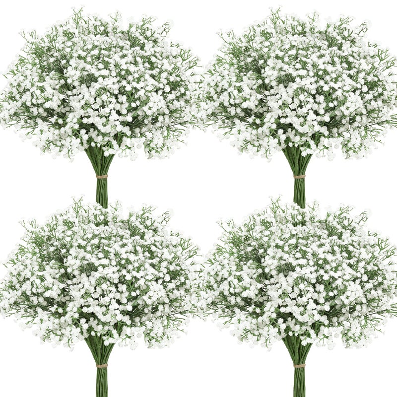 Roberly 30 Pcs Babys Breath Artificial Flowers, 22" Fake Gypsophila Flowers with Long Stems Real Touch Faux Greenery Plants DIY Flores Bouquet for Vase Wedding Floral Party Outdoor Garden Home Decor - Image 1