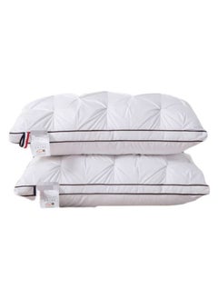 Comfy COMFY SET OF 2 COTTON HOTEL STYLE DOUBLE PIPING PILLOW WITH FIBER FEATHER FILLING  - Image 3