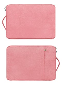 Generic 13.3 Inch Laptop Sleeve Case Compatible with MacBook Pro 14 M1 A2442,13" MacBook Air/Pro,13.3" Chromebook Notebook, Handbag with Handle Front Pocket Briefcase Polyester Waterproof Bag, Pink  - Image 2
