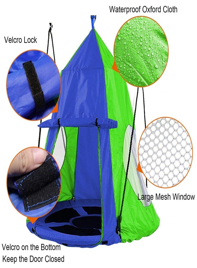 Reliancer خيمة أرجوحة شجرة معلقة مقاومة للماء كرسي هزاز في الفناء الخلفي سعة قصوى 600 رطل خيمة لعب قابلة للفصل منزل لعب قلعة عش بود داخلي خارجي غرفة نوم خيمة معلقة للتخييم في شجرة - Image 3