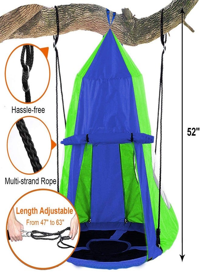 Reliancer خيمة أرجوحة شجرة معلقة مقاومة للماء كرسي هزاز في الفناء الخلفي سعة قصوى 600 رطل خيمة لعب قابلة للفصل منزل لعب قلعة عش بود داخلي خارجي غرفة نوم خيمة معلقة للتخييم في شجرة - Image 4