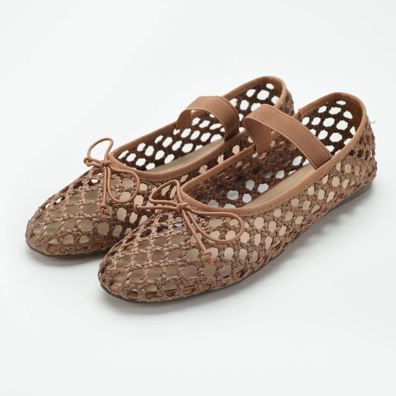 Women's Flat Mary Jane Shoes with Bow - Image 3