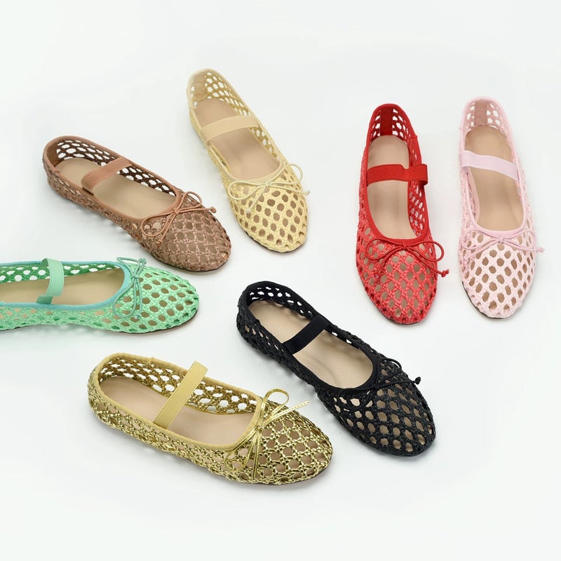 Women's Flat Mary Jane Shoes with Bow - Image 1