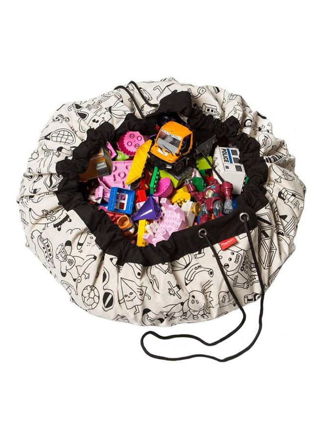 NIBEMINENT Portable Kids Toy Graffiti Storage Bag White/Black - Image 2