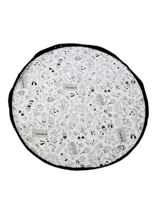 NIBEMINENT Portable Kids Toy Graffiti Storage Bag White/Black - Image 3