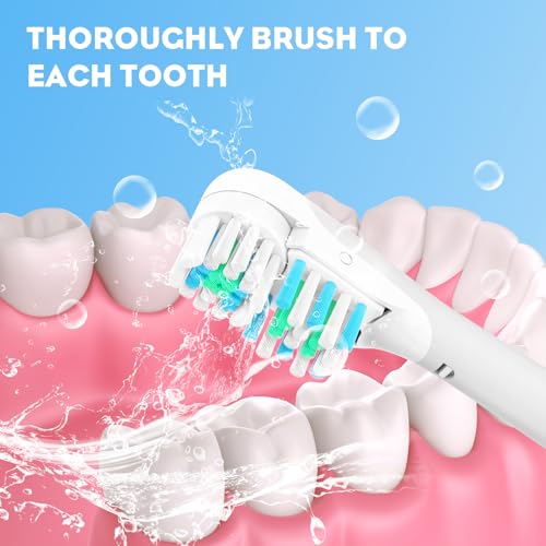 EBIEFLY 4X Spin Sensitive Toothbrush Dual Clean Cross Replacements Attachments Brush Heads Refill Accessories Compatible with Oral B 4732 3733 4734 Rotating Power Toothbrush Heads & Crisscross Bristles - Image 2