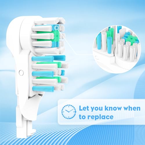 EBIEFLY 4X Spin Sensitive Toothbrush Dual Clean Cross Replacements Attachments Brush Heads Refill Accessories Compatible with Oral B 4732 3733 4734 Rotating Power Toothbrush Heads & Crisscross Bristles - Image 3