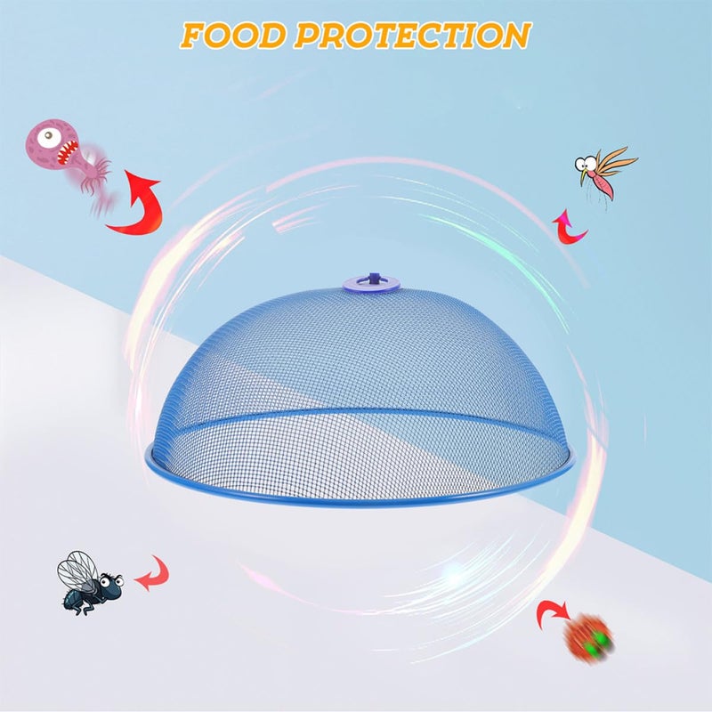 4Pcs 30cm Metal Mesh Food Cover Dome Set For Kitchen Outdoor Picnic Dustproof - Image 5