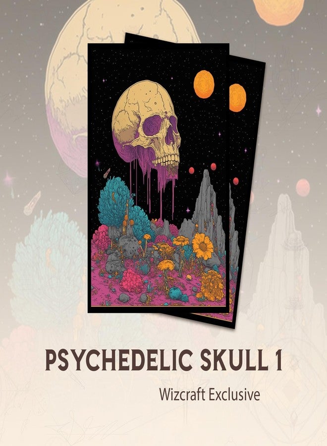 Paramint Psychedelic Skull 1 MTG Card Sleeves (Smooth) - 104 Count Standard Size TCG Sleeves - Compatible with Magic The Gathering - Double Sleeving - Original Art Design, Premium Protection - Image 2