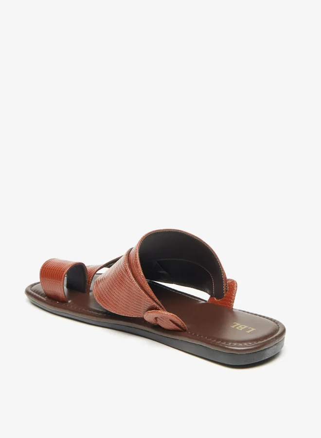LBL by Shoexpress Men Textured Slip-On Arabic Sandals with Toe Loop