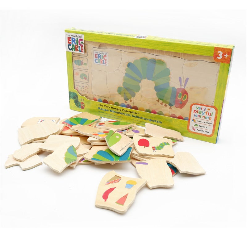 Export Hungry Caterpillar Wooden Multi-Layer Puzzle Hand Panel Growth Inlaid Children'S Puzzle Board - Image 2