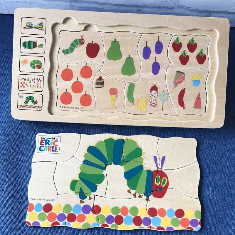 Export Hungry Caterpillar Wooden Multi-Layer Puzzle Hand Panel Growth Inlaid Children'S Puzzle Board - Image 3