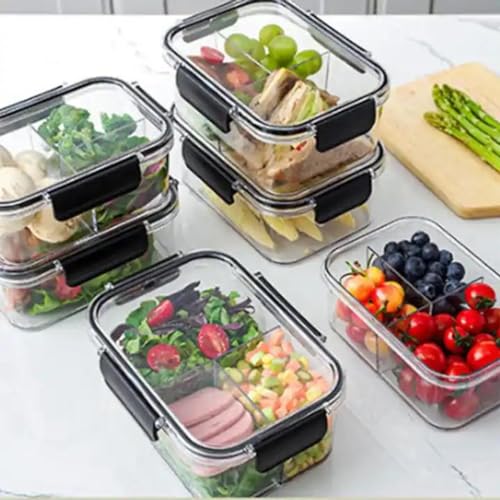 TASMAX Airtight leakproof storage box for kitchen air tight containers for storage boxes for fridge storage boxes for vegetables Durable Odor-Free and Stackable Set of 3 1200ML x1, 800ML x1, 300ML x1 - Image 3