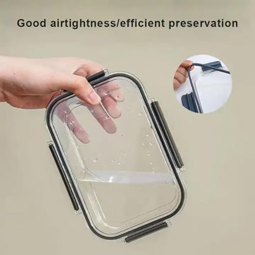 TASMAX Airtight leakproof storage box for kitchen air tight containers for storage boxes for fridge storage boxes for vegetables Durable Odor-Free and Stackable Set of 3 1200ML x1, 800ML x1, 300ML x1 - Image 5