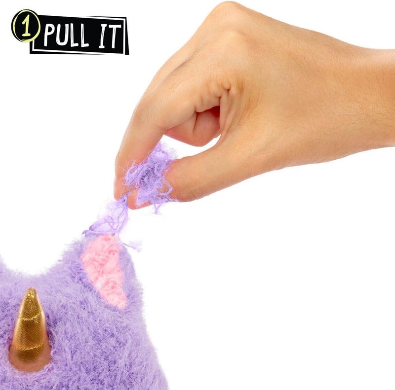 Fluffie Stuffiez Unicorn Large Collectible Feature Plush 11" - Surprise Reveal Unboxing with Huggable ASMR Fidget DIY Fur Pulling, Ultra Soft Fluff - Image 2