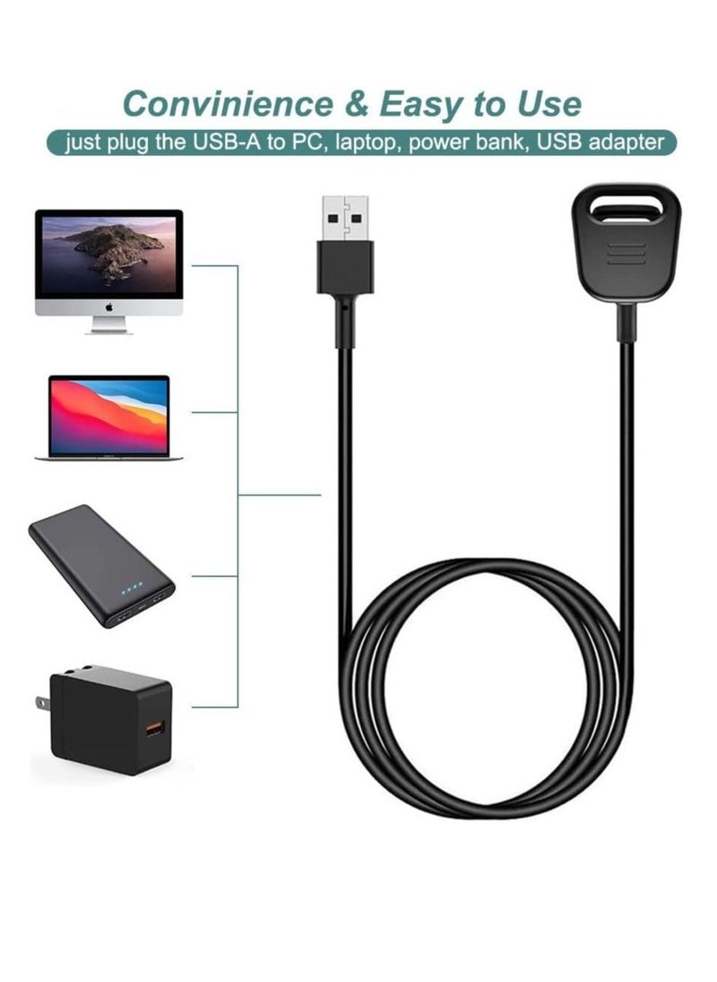 Y&D - Charger for Fitbit Charge 4, Replacement USB Charging Cable Cord Dock Adapter 4 Fitness Wristband (2Pack, 1m/3.3ft) - Image 1