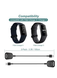 Y&D Charger for Fitbit Charge 4, Replacement USB Charging Cable Cord Dock Adapter 4 Fitness Wristband (2Pack, 1m/3.3ft)  - Image 2