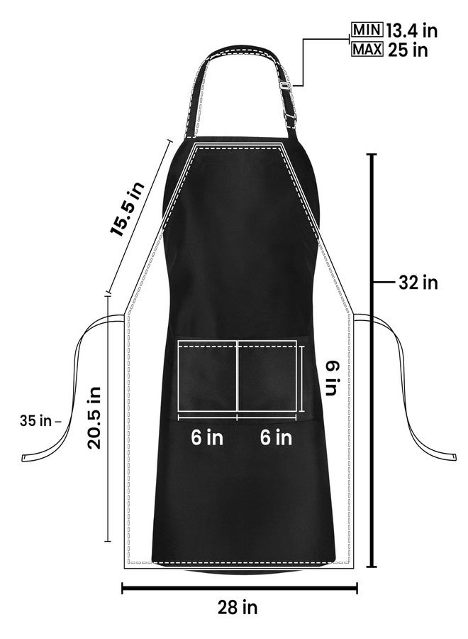 Utopia Kitchen 10 Pack Bib Apron, Unisex Adjustable Aprons with 2 Pockets, Waterdrop Resistant Cooking Kitchen Chef Apron for Men Women - Image 2
