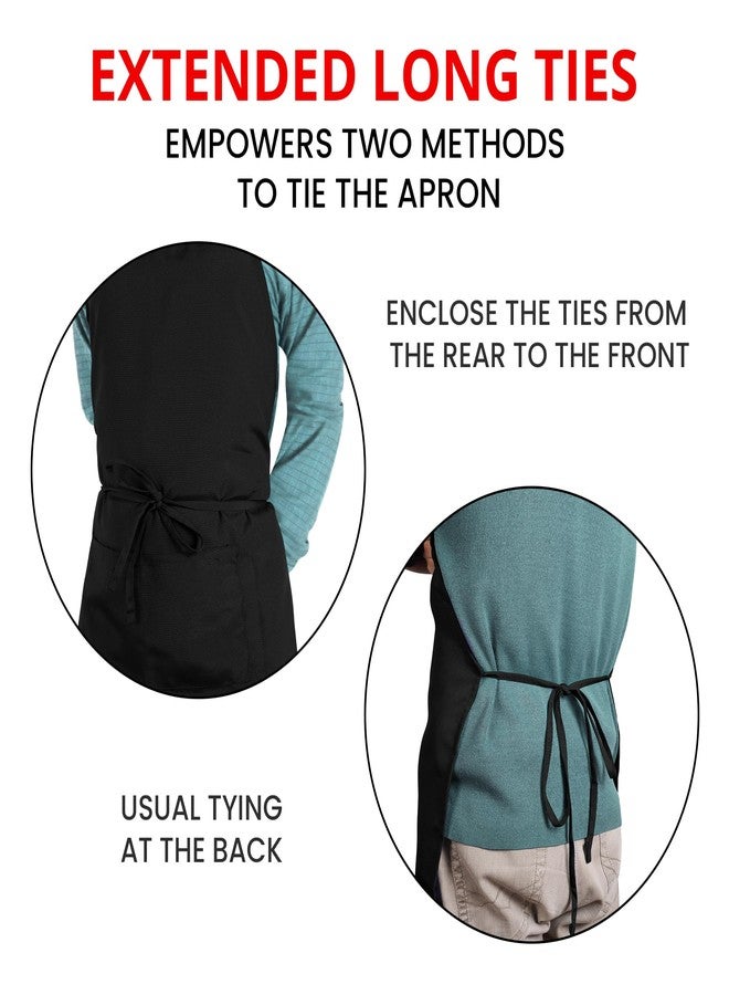 Utopia Kitchen 10 Pack Bib Apron, Unisex Adjustable Aprons with 2 Pockets, Waterdrop Resistant Cooking Kitchen Chef Apron for Men Women - Image 5