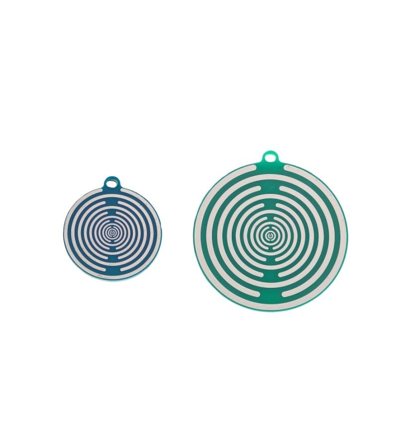 2 Pcs Blue Green Mwo Polarized Optical Discs For Meditation Decorative Art - Image 3