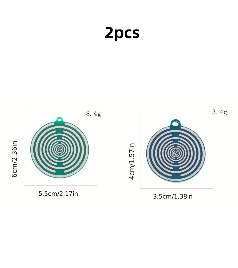 2 Pcs Blue Green Mwo Polarized Optical Discs For Meditation Decorative Art - Image 5