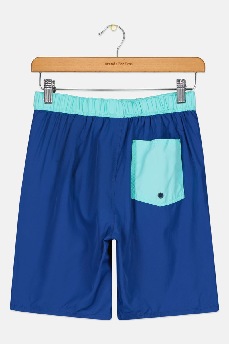 Lefties Kids Boy Mistral Drawstring Board Shorts, Blue - Image 3