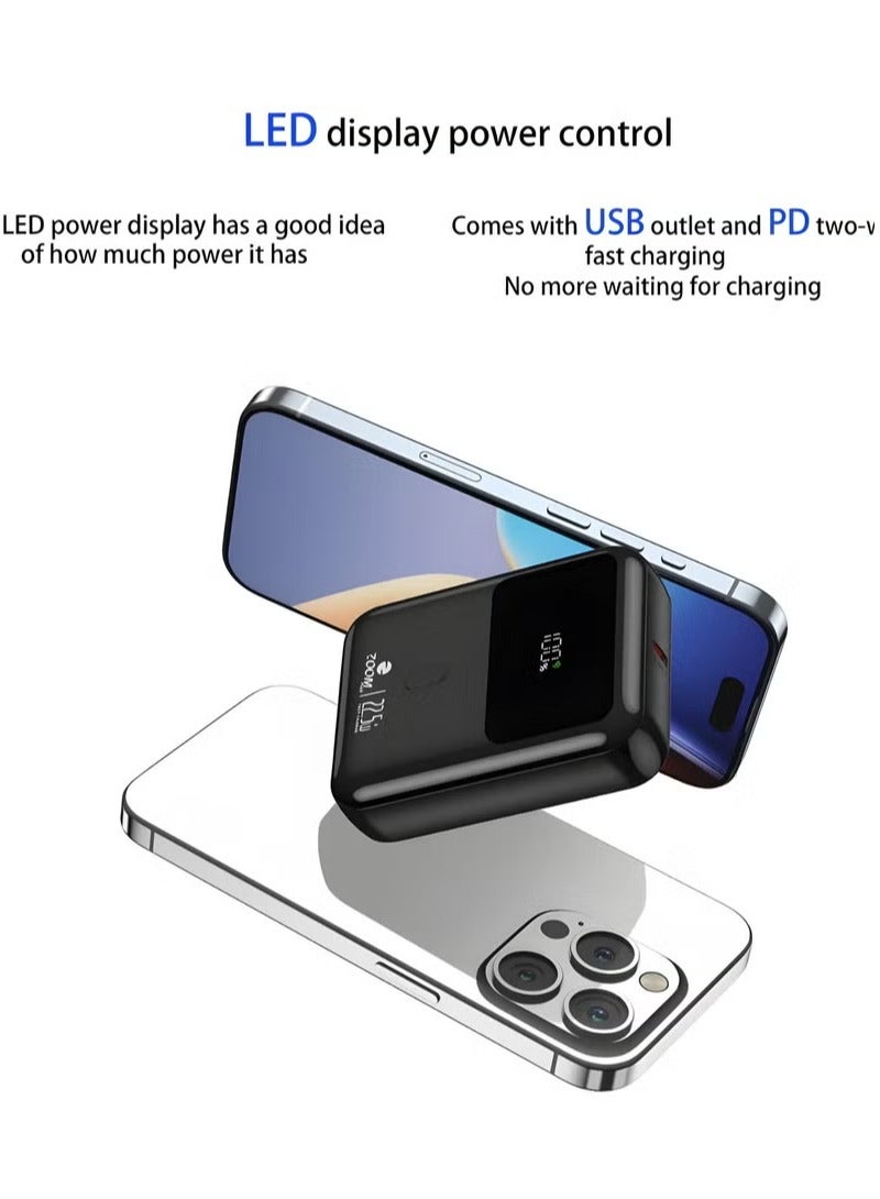 Zoom Plus Premium Portable Charger, 10000mAh Capacity, Supports 22.5W Fast Charging, Includes Built-in Cable and Digital Display, Compact and Portable Charger for iPhones, Android Devices, and USB-C - Model ZP34 - Image 4