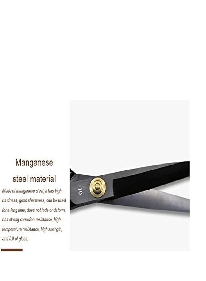 SANWALSA 10 Inch Premium Professional Anti Rust Stainless Steel Scissor With Rubber Handle Grip Used for Tailoring Sewing Cutting Clothes Paper, Set of 1- Black - Image 5