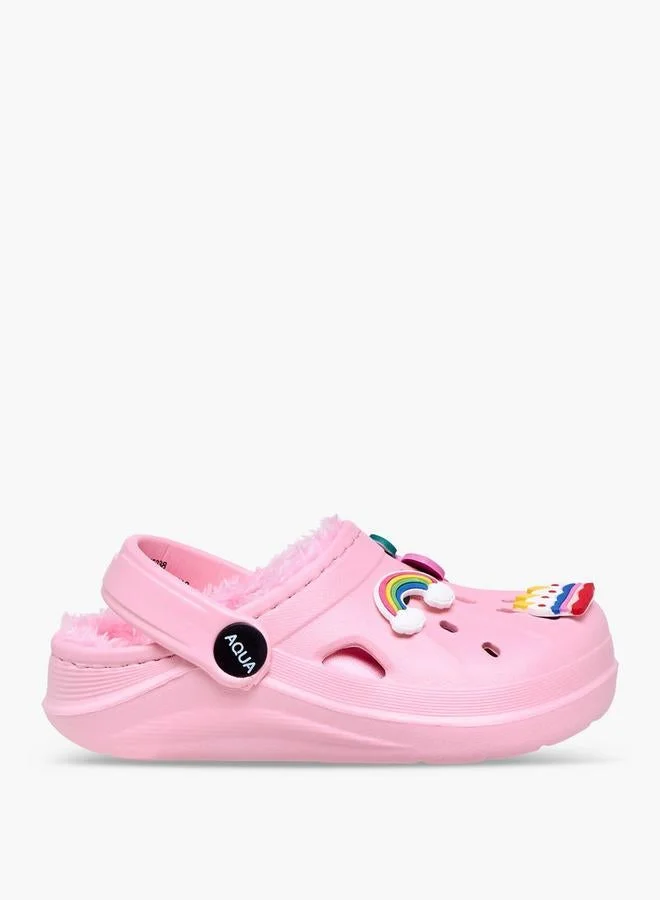 Aqua Jibbitz Accent Clogs with Backstrap