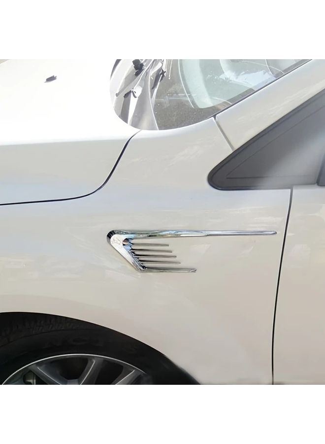 Chrome Plating Shark Gill Vent Grills For Engine Cover Side Fender Car Decoration - Image 4