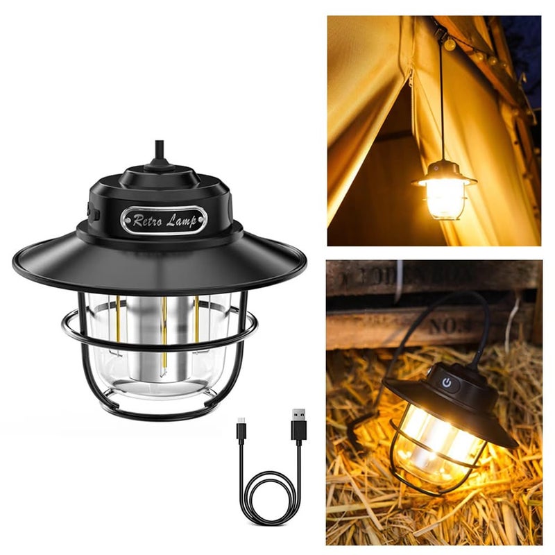 YZYOE LED Rechargeable Outdoor Camping Light Mini Portable Tent Emergency Light New Horse Lamp 4Speed Mode White and Warm Light Amber and Warm White Light - Image 2