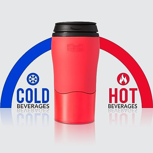 Mighty Mug Plastic Travel Mug, No Spill Double Wall Tumbler, Cold/Hot, Cup-Holder Friendly, Dishwasher Safe, (Red, 12oz) - Image 3