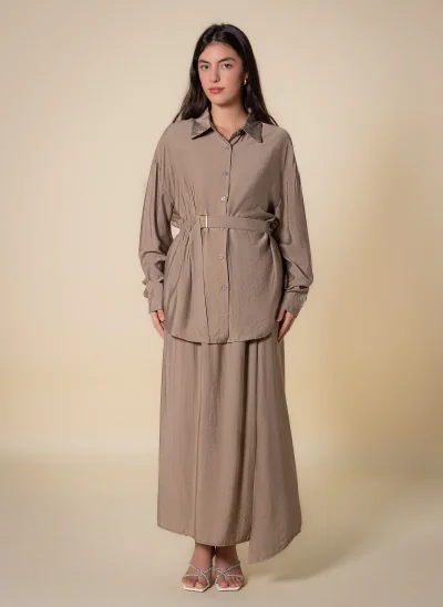 شايبس طقم تنورة بحزام