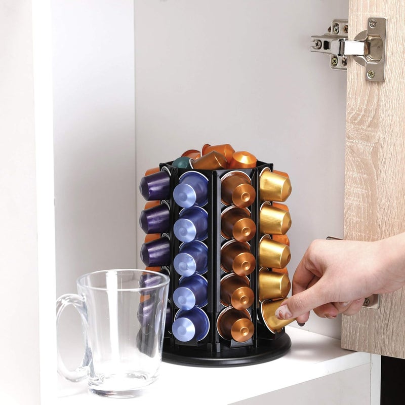 Rice rat Pod Holder for Nespresso Original for 40 Nespresso Original Pods With Central Additional Pods Storage(Carousel-50+ Pods) - Image 5