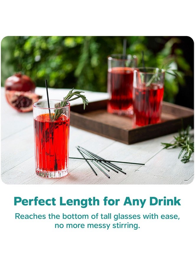 Comfy Package [1000 Count] 7 Inch Coffee Stirrers, Cocktail Straws - Disposable Plastic Sip Stir Sticks - Black - Image 5