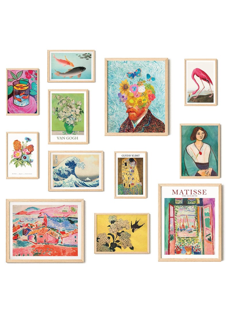 Today Idea Colorful Eclectic Decor - Maximalist Decor, Eclectic Home Decor, Eclectic Wall Decor, Funky Eclectic Gallery Wall Art Prints for Bedroom, Famous Artist Painting Pictures (UNFRAMED) - Image 1