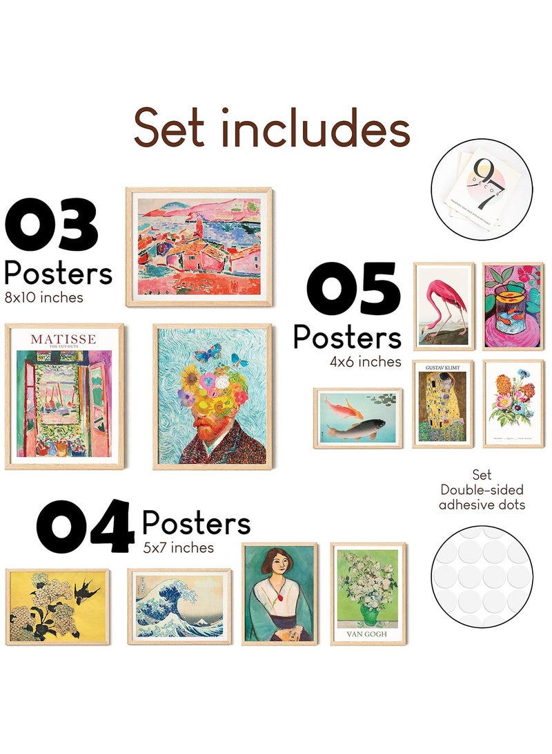 Today Idea Colorful Eclectic Decor - Maximalist Decor, Eclectic Home Decor, Eclectic Wall Decor, Funky Eclectic Gallery Wall Art Prints for Bedroom, Famous Artist Painting Pictures (UNFRAMED) - Image 3