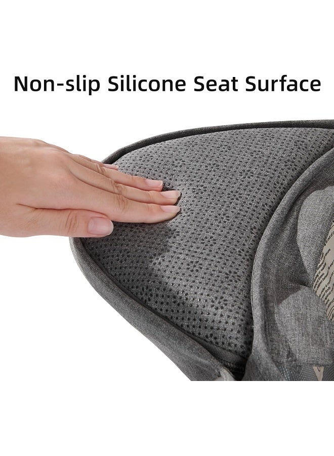 SUNVENO Baby Carrier, Ergonomic Baby Hip Seat Waist Stool CPC-Certified Infant Carrier, Adjustable Waistband & Various Pockets for Newborns, Infants, Babies, All Seasons Carrier, Grey - Image 3