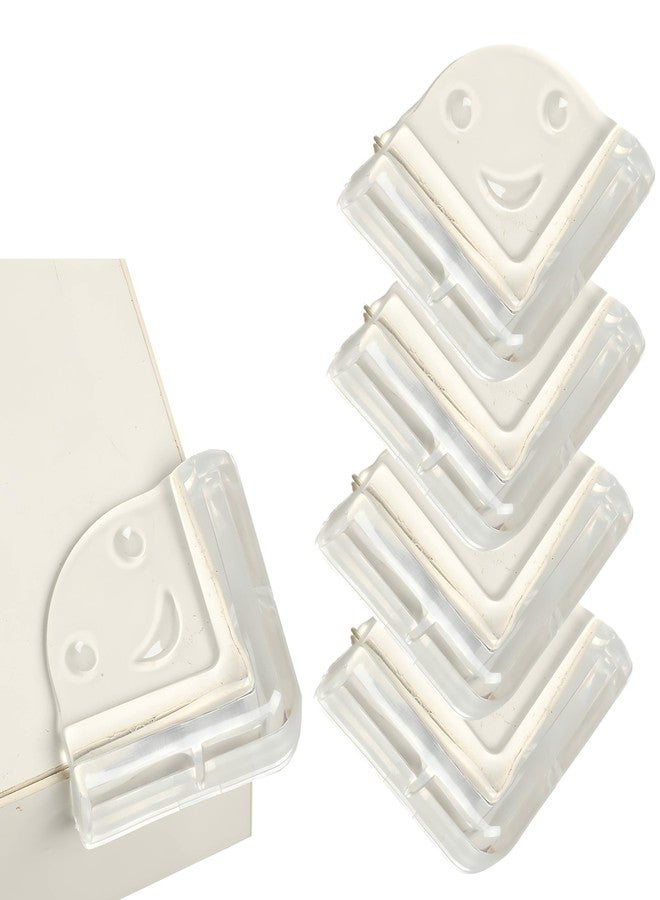 BEMBIKA Baby Safety Corner Protector, Baby Proofing Edge & Corner Guards L-Shaped Transparent Acrylic Protector for Furniture Table Glass Corner Guards for Sharp Edges-(4 Pcs)(L-Round) - Image 1