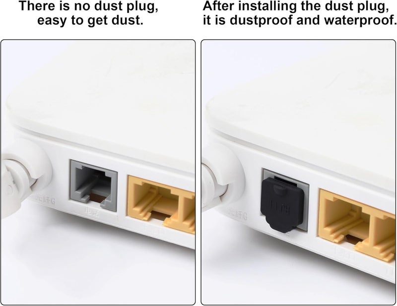 Piplus Pi+® (PiPlus®) RJ11 Anti Dust Plug Port Dust Silicone Covers Caps Stoppers, [for Phone, Modem] - 25 Units - Image 4