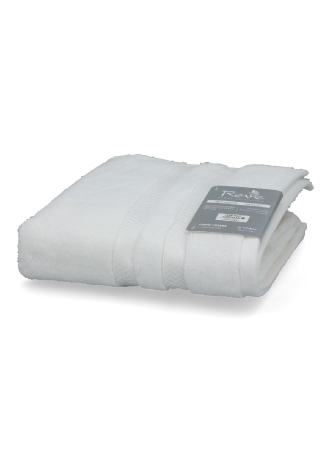 REVE Lucaluca Luxurious Cotton Highly Absorbent Hand Towel White 50 x 100 cm  - Image 2